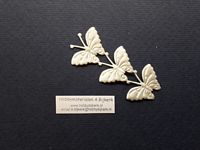 Applicatie Vlinders wit 3 stuks